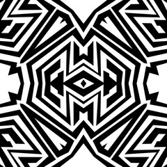 Seamless pattern with fancy ornaments over white background