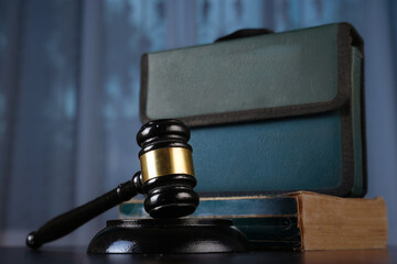 gavel and books for Islamic law concept 