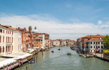 Fototapeta na wymiar View to grand canal of Venice Italy 