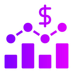 stock market gradient icon