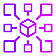 Centralized gradient icon