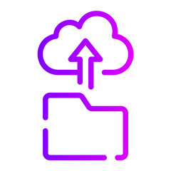 cloud storage gradient icon