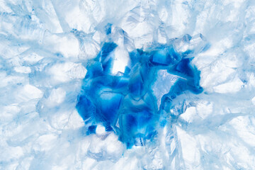 Blue agate cut cross section