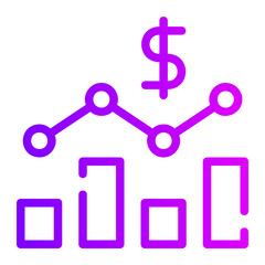 stock market gradient icon