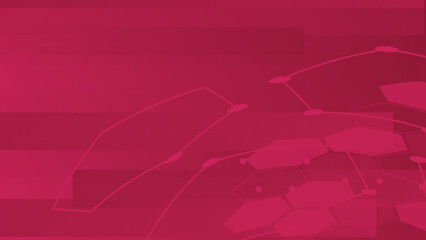 Abstract honeycomb holographic geometric pattern texture bright pink background.