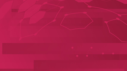 Abstract honeycomb holographic geometric pattern texture bright pink background.