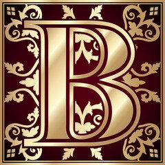 ornamental decorative letter - B / vector illustration 
