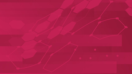 Abstract honeycomb holographic geometric pattern texture bright pink background.