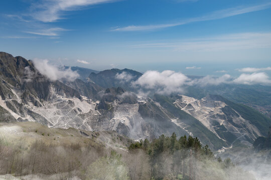 Marmor Steinbruch Carrara in Italien