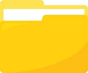 Folder icon can be used for your website design. Yellow file folder icon isolated on white