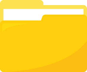 Folder icon can be used for your website design. Yellow file folder icon isolated on white