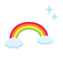 お天気アイコン　虹.