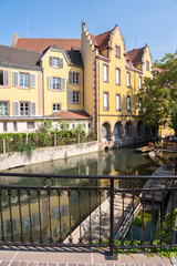 Naklejka premium Half-timbered houses in Colmar, Alsace, France