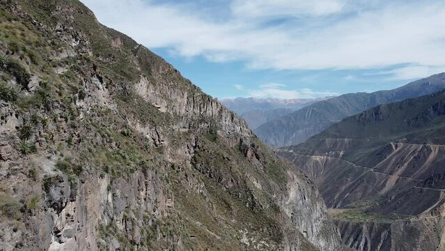 landscape with mountains of Colca Canyon in Peru