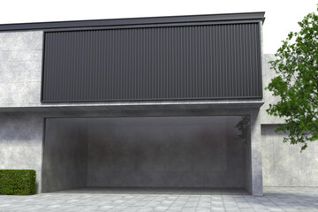 Blank signboard mockup, Shop logo sign mockup