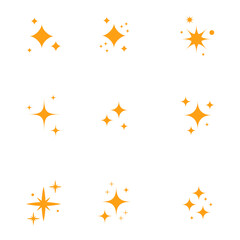 yellow sparkler star icon