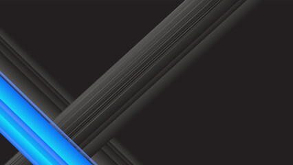 Blue black abstract background geometry layer element vector for presentation design. 3D background.
