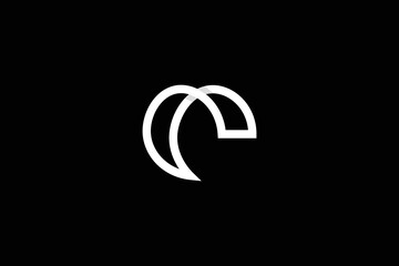 Creative minimal style professional initial letter C logo design template on black background