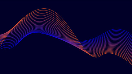 Abstract vector wave. Equalizer for music from smoothly moving lines. EPS 10.