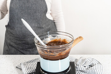 Chocolate fudge with peanut butter swirl