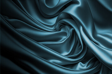 Obraz premium Tissu satiné cyan [paysage]