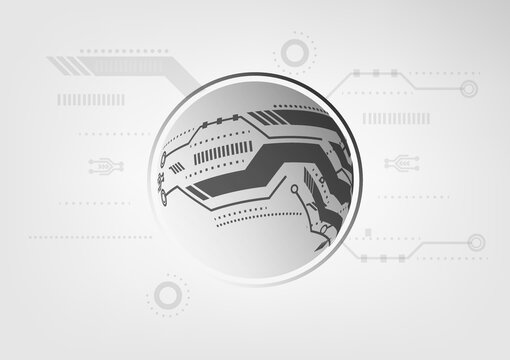 Futuristic technology interface. Cirkel abstrakt futuristisk teknik bakgrund