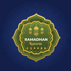 Islamic ramadan kareem design mandala flower style illustration
