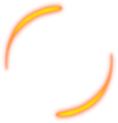 abstract ring frame with glowing swirls