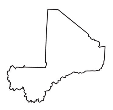 recommend clip art: Mali Outline Silhouette Map