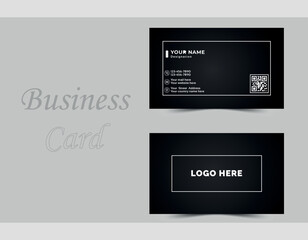 Business Card with Luxury dark gradient background | Minimal Individual Business Card Layout | Modern Business Card |