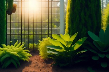 Plant illustration made with generative AI technology