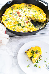 Spinach and ham frittata