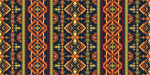 Aztec geometric seamless pattern. Native American, Indian Southwest print. Ethnic design wallpaper, fabric, cover, textile, weave, wrapping.
