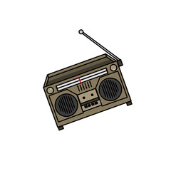 radio icon design, a simple icon with an elegant concept, suitable for your collection or business logo