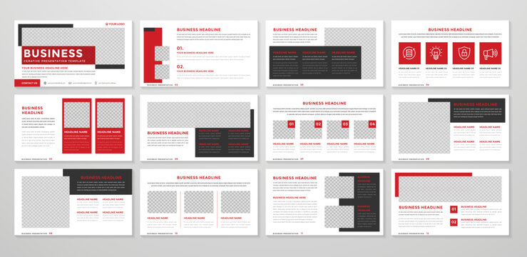 multipurpose presentation template design with clean style and modern layout use for business annual report