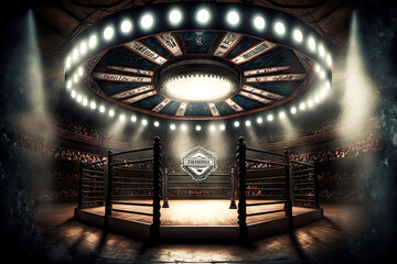 Fototapeta arena for fighting octagon training and boxing fights mixed martial arts mma obraz