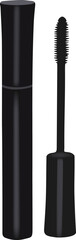 tube of black mascara for female makeup-