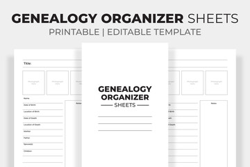 Genealogy Organizer Sheets