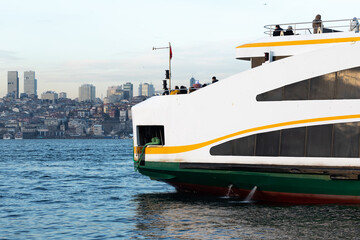Ferry boat at the Bosphorus strait.