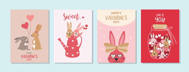 Fototapeta na wymiar Valentine's day.February 14. Design with cute animal.love, couple, heart, valentine,Vector illustrations.
