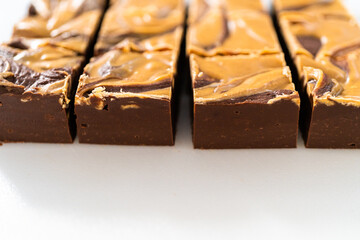 Chocolate fudge with peanut butter swirl