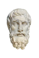 Fotobehang Antique classic greek philosopher head isolated © BOOCYS