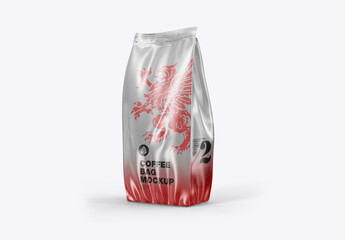 Metallic Food Bag Mockup