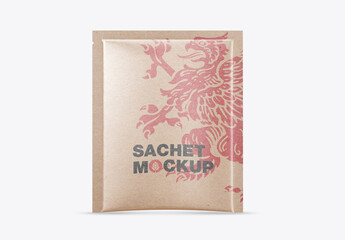 Kraft paper Sachet Mockup