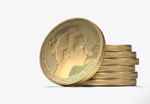 Custom Gold Coin Mockup