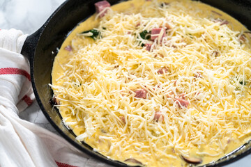 Spinach and ham frittata