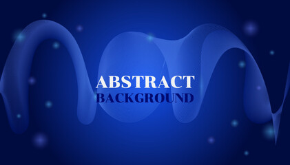 Dark Blue abstract background with bokeh lights