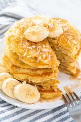 Coconut banana pancakes
