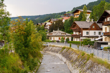Fototapeta na wymiar Village In The Puster Valley