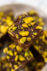 Chocolate pistachio fudge